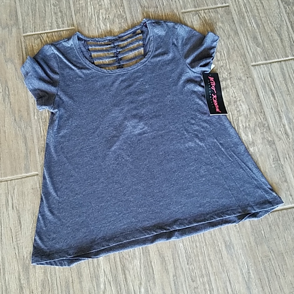 NWT Betsey Johnson navy blue performance t-shirt